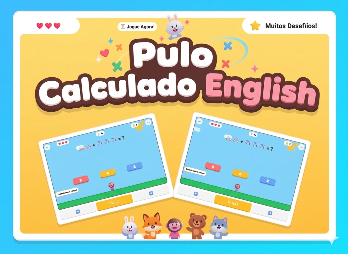 Pulo Calculado English - Jogo educativo de ação e cálculo